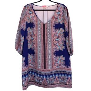 Gibson Latimer geometric shift dress M